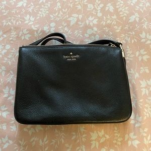 Kate Spade black leather crossbody